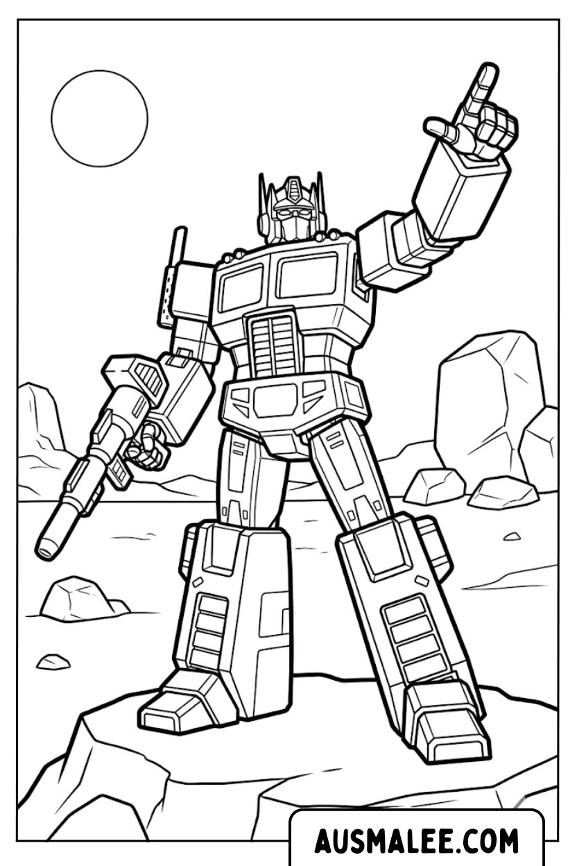 Optimus Prime Transformer coloring pages