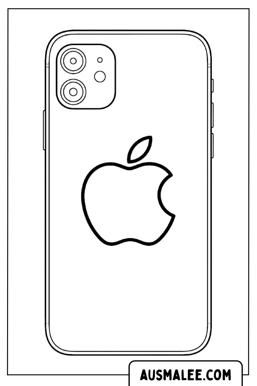 iPhone-logo achterkant kleurplaten