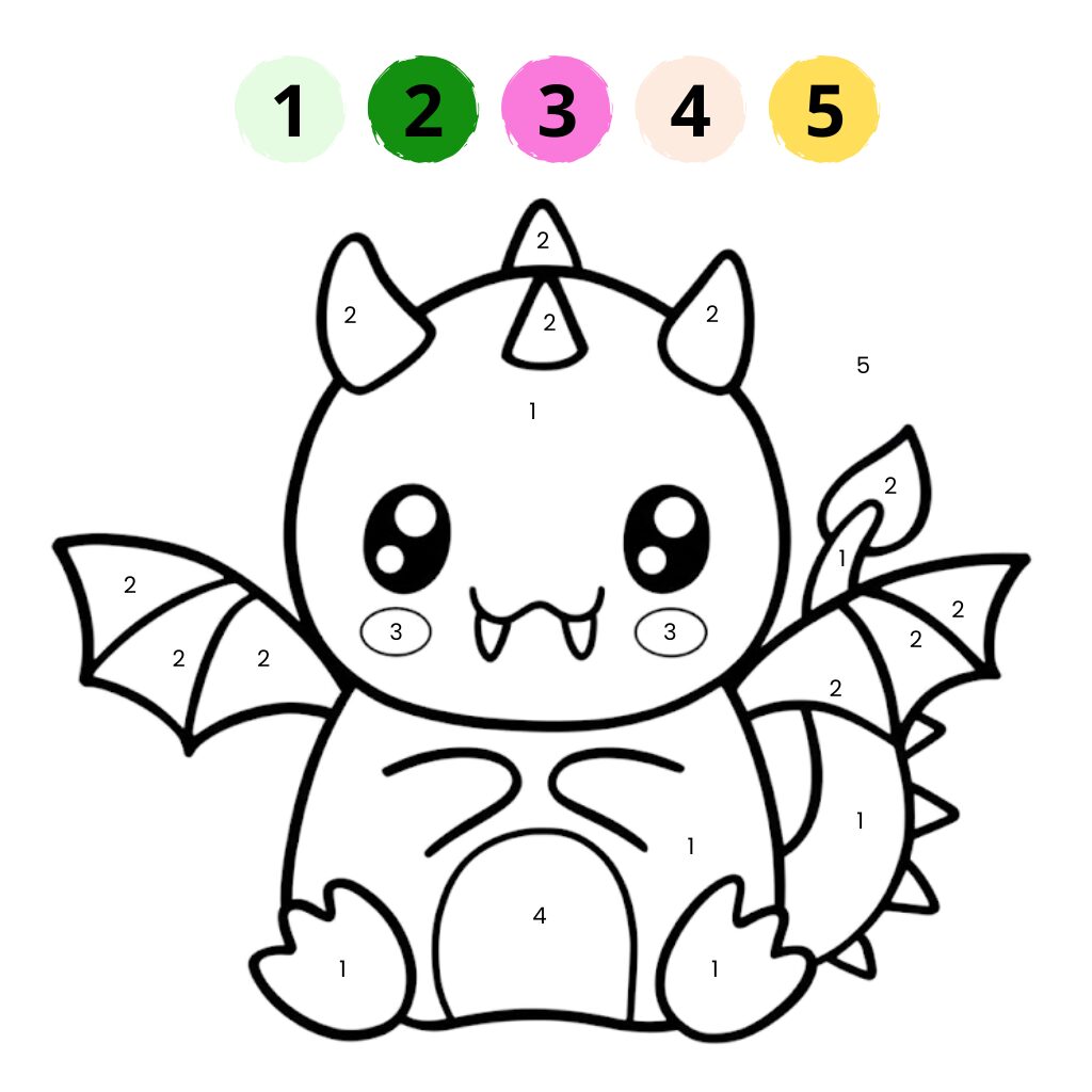 Dragon à colorier