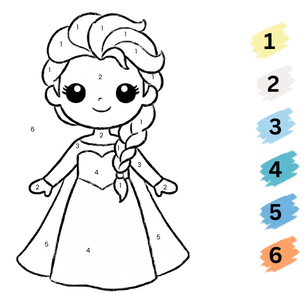 Elsa om te kleuren
