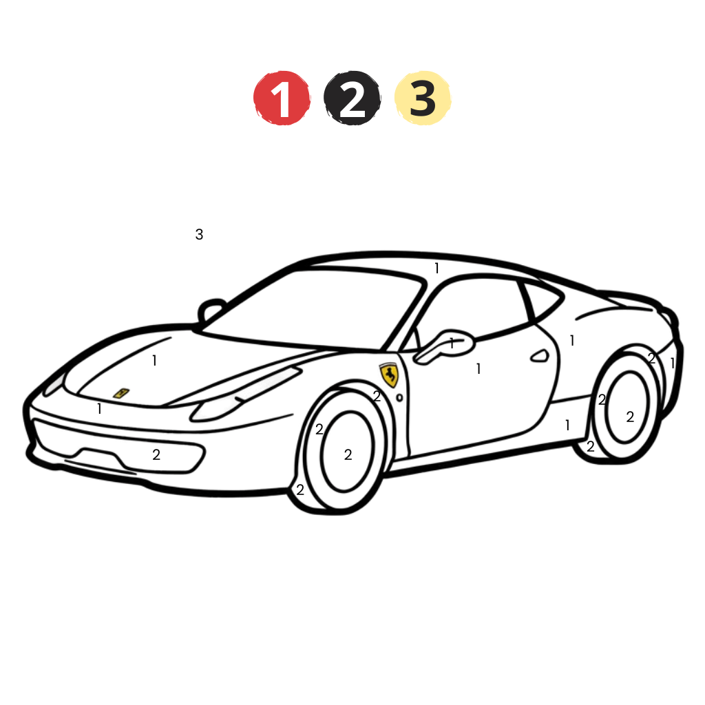 Ferrari à colorier