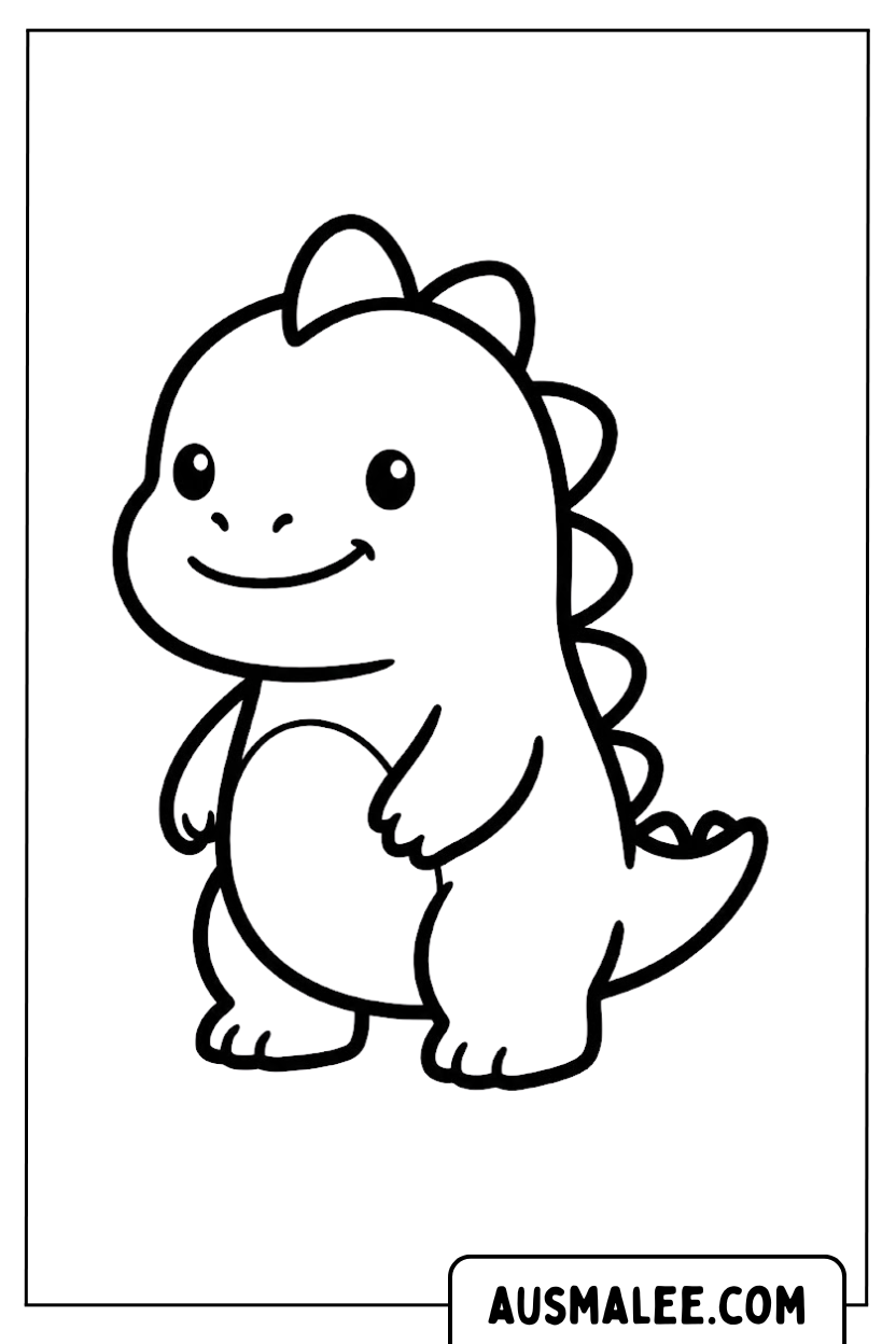 Chibi Godzilla Kleurplaten Eenvoudig