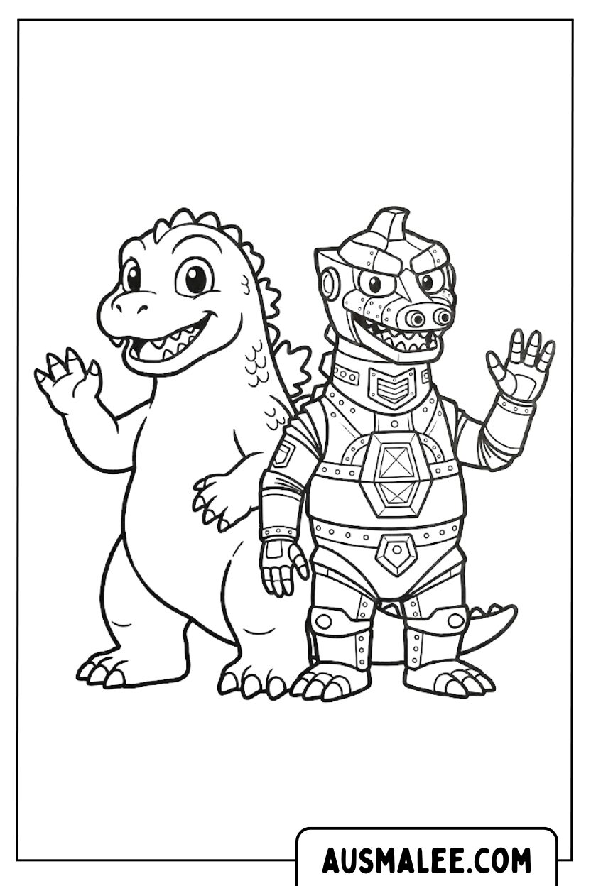 Godzilla Mechagodzilla Robot Kleurplaten