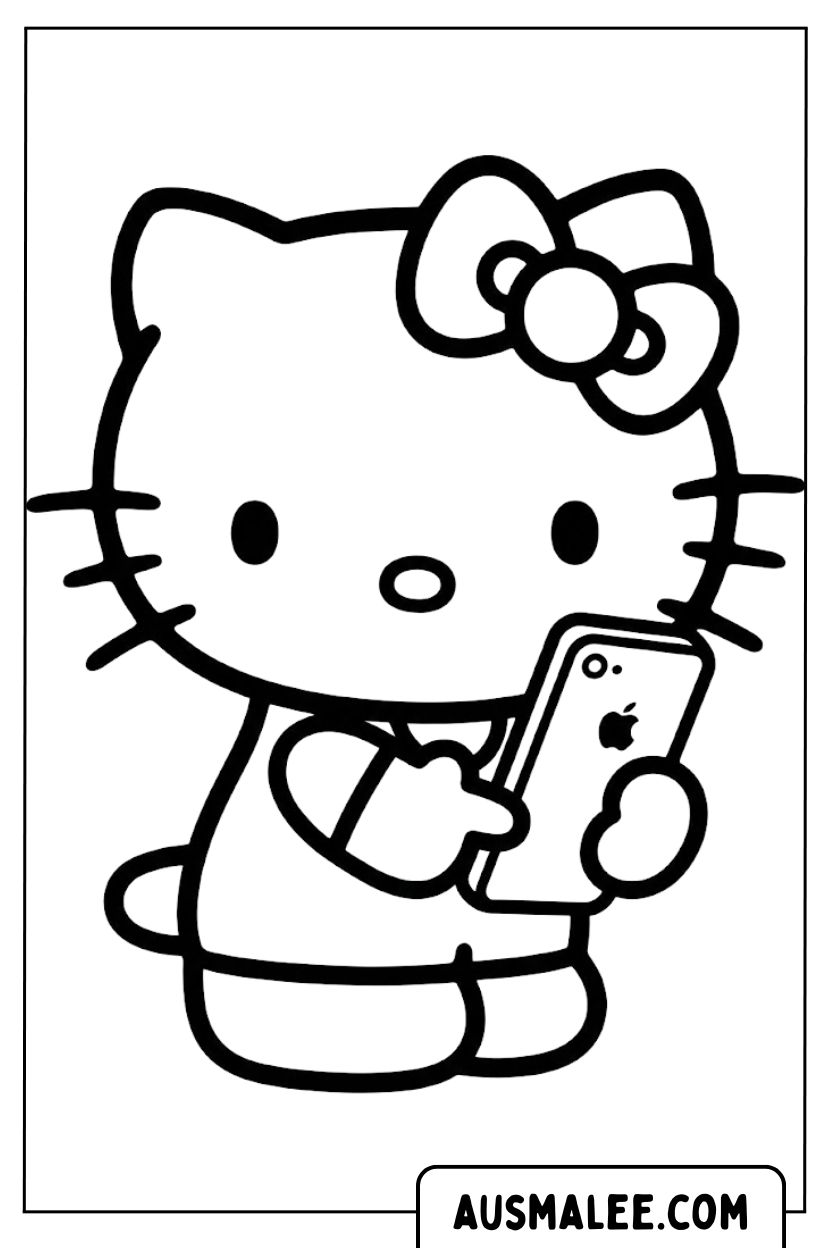 Hello Kitty iPhone-kleurplaten