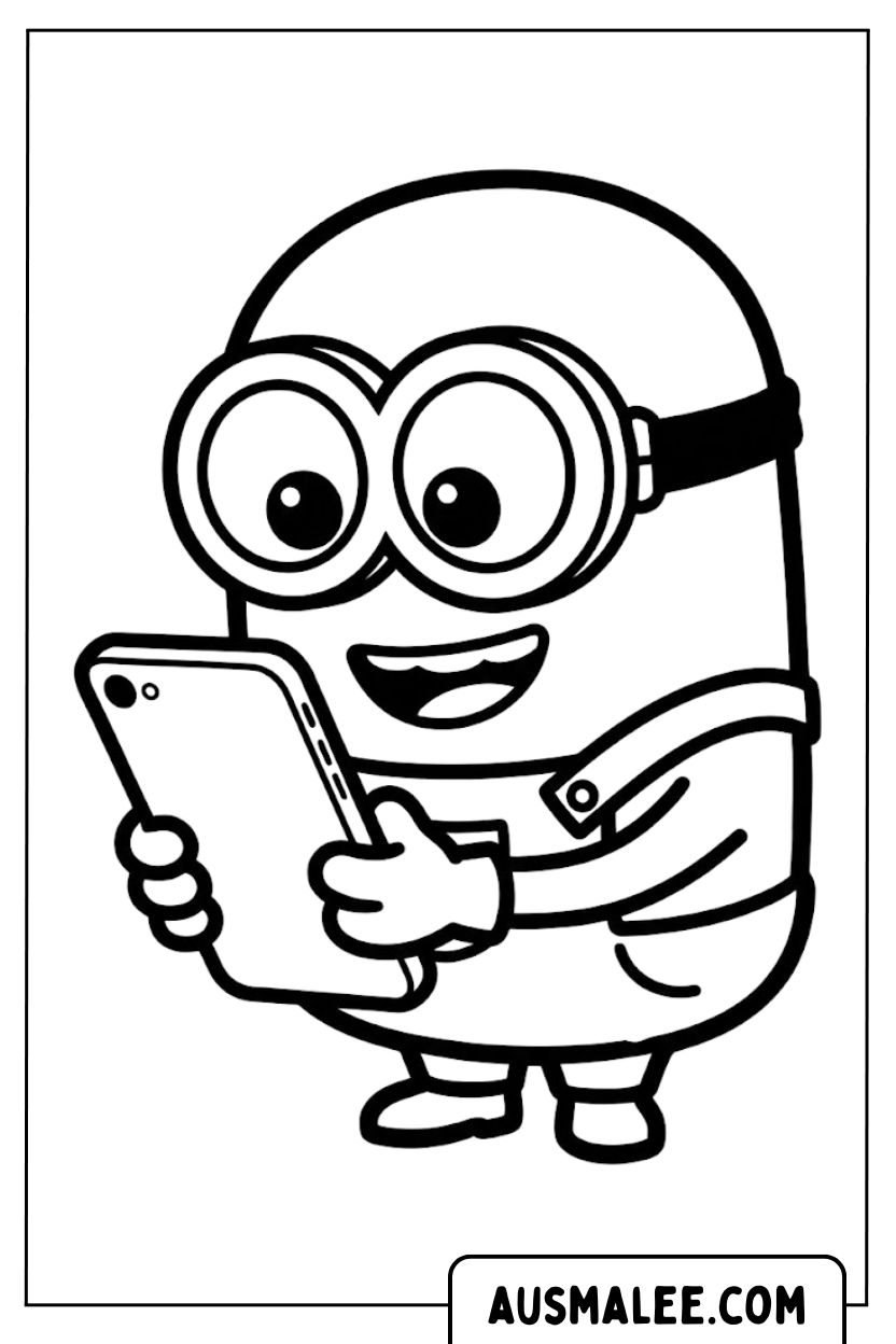 Kleurplaten Minion iPhone