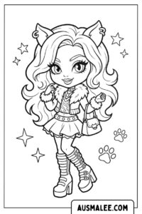 20 coole Monster High Ausmalbilder kostenlos zum Ausdrucken