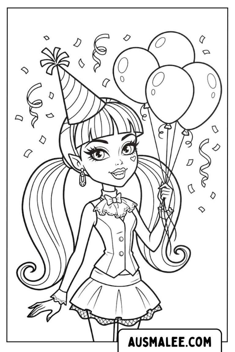 20 coole Monster High Ausmalbilder kostenlos zum Ausdrucken