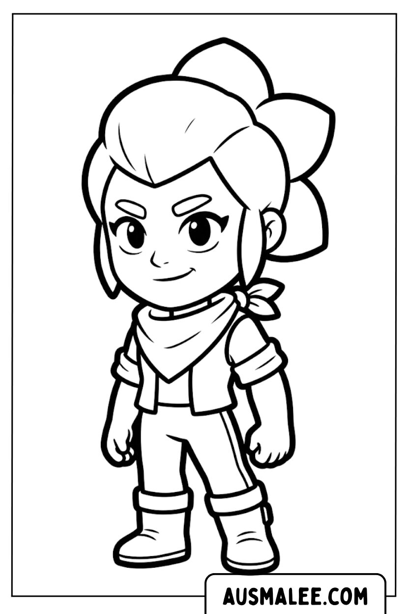 Coloriage - Pose de Shelly pour Colorier