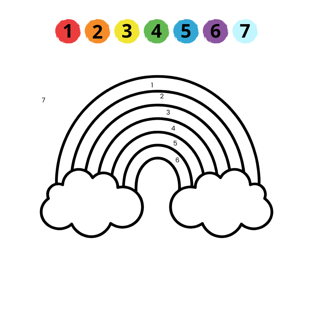 Rainbow to color in