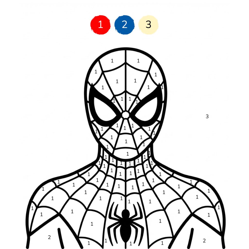 Spiderman to color