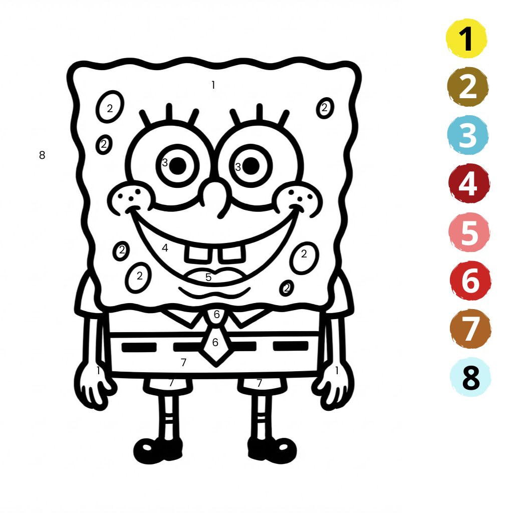 SpongeBob om in te kleuren