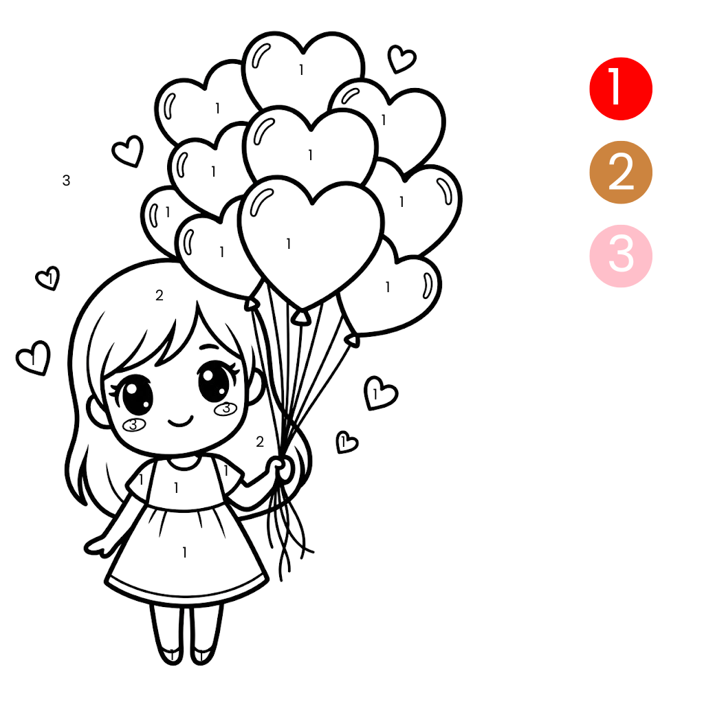 La Saint-Valentin à colorier