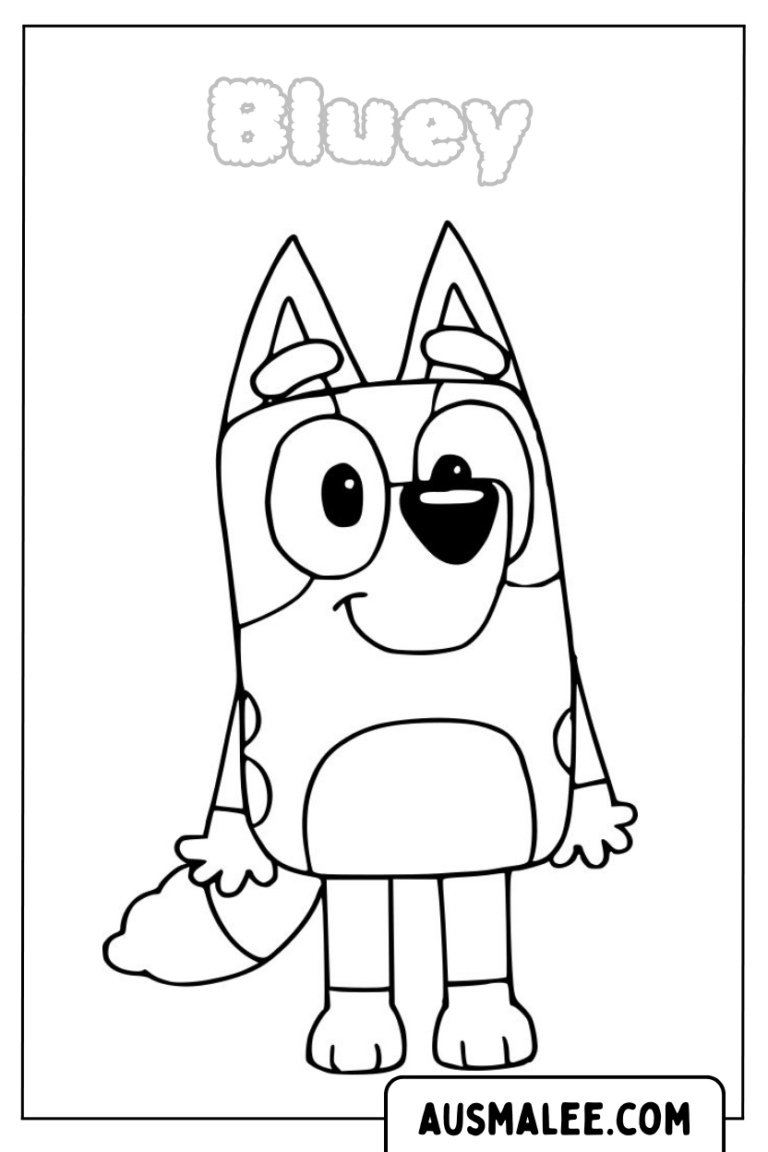 20 Free Bluey Coloring Pages To Print