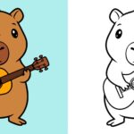 Capybara coloring pages fi