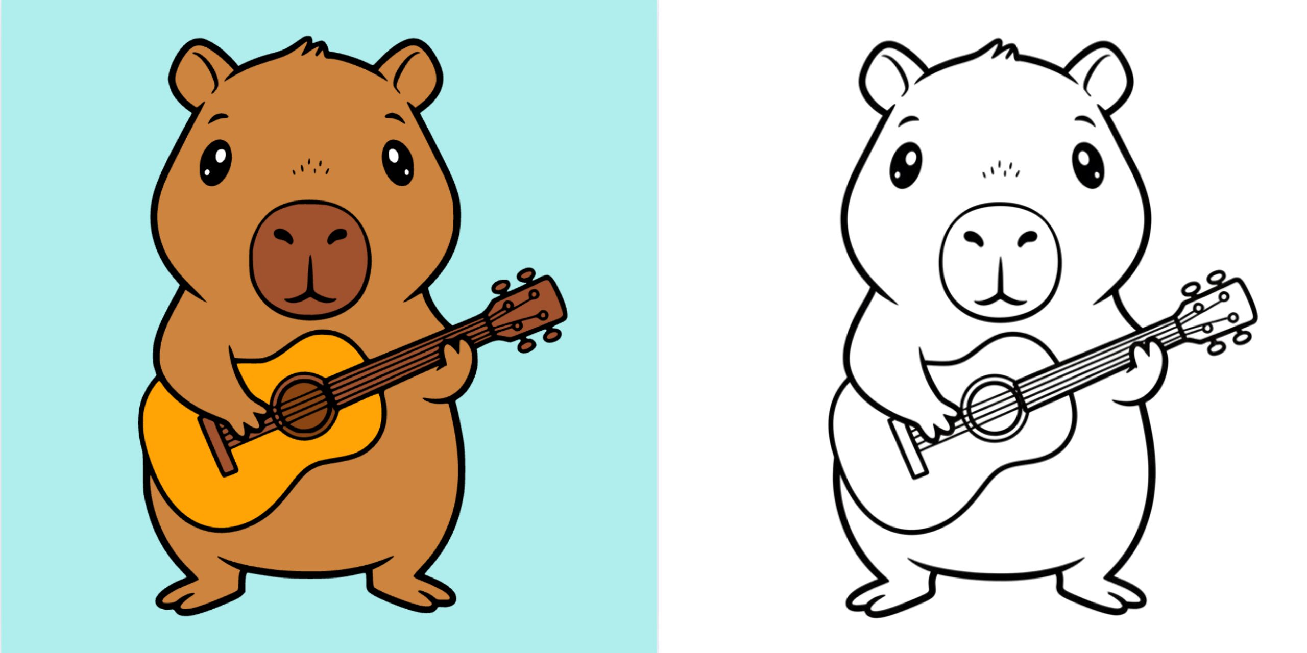 Coloriages Capybara fi