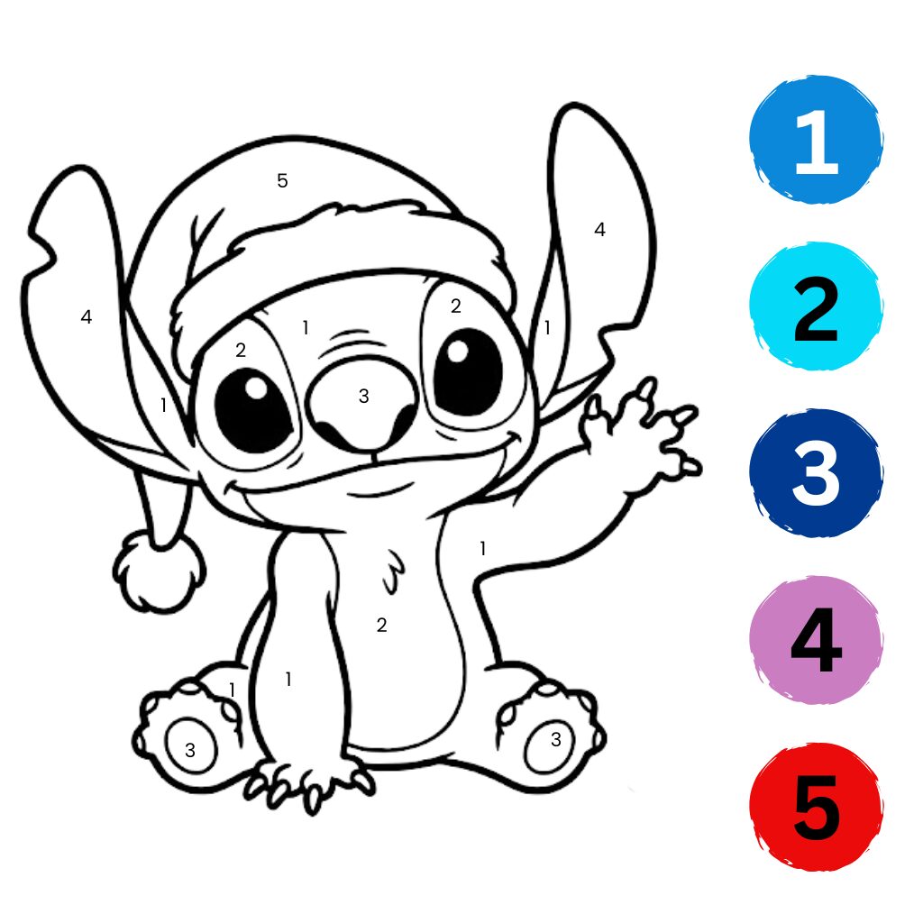 Borduur Kerstmis om in te kleuren