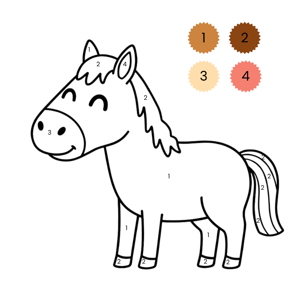 Leuk paard om in te kleuren 2