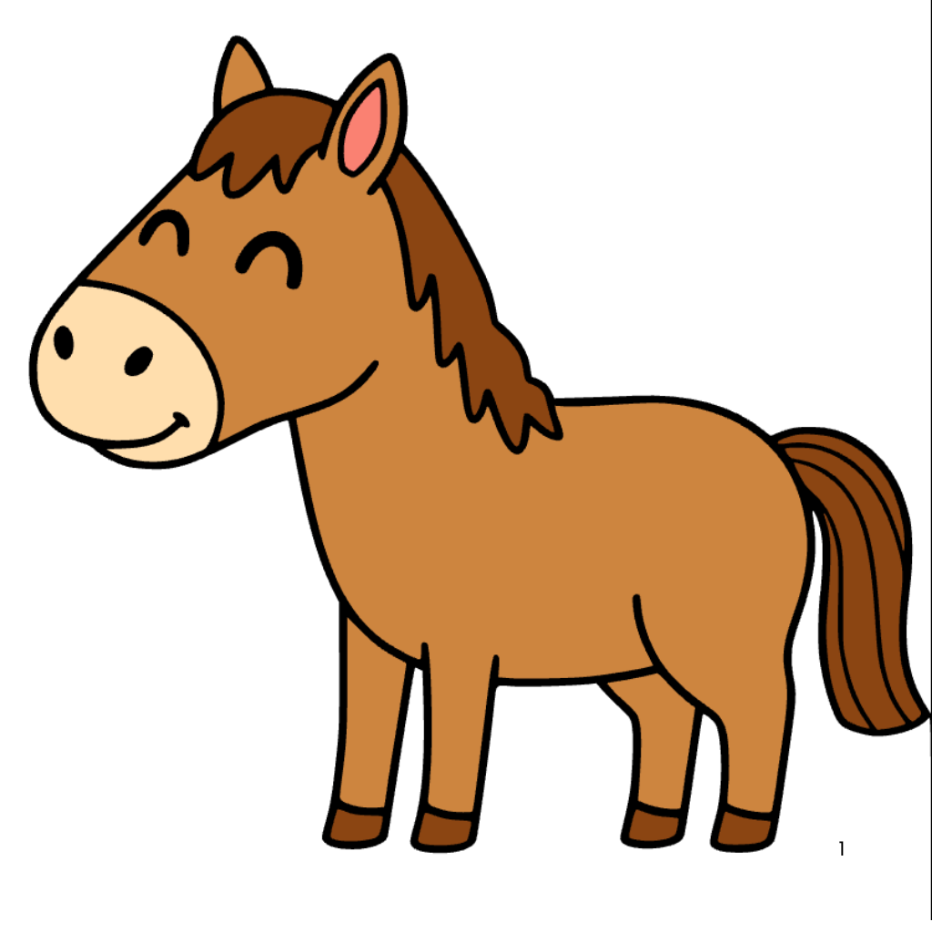 Leuk paard om in te kleuren
