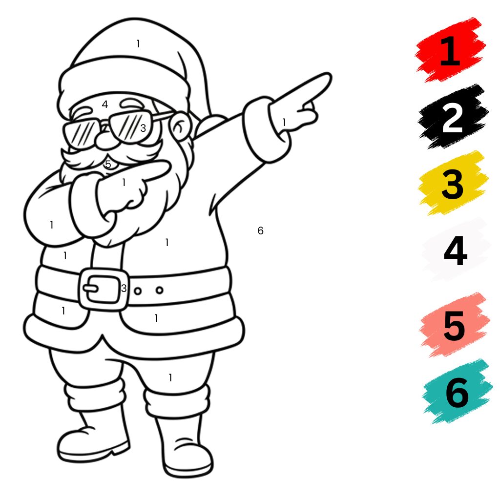 Père Noël à colorier