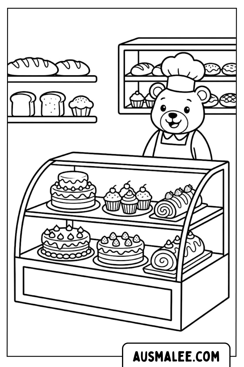 Coloriage Boulangerie Baer
