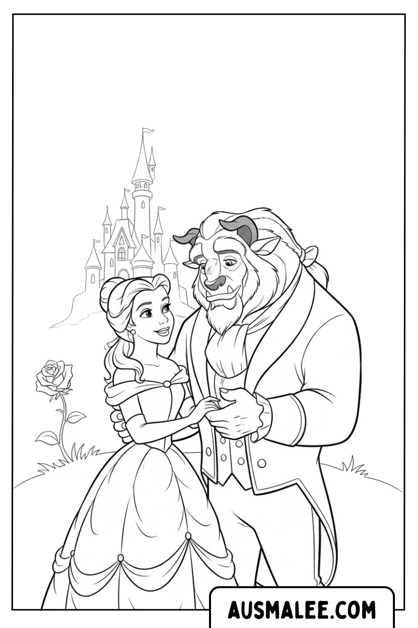 Coloriage - Danse de la Belle Bête