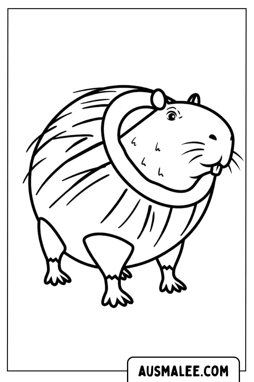 Coloriage Capibarello Cocossini Capybara