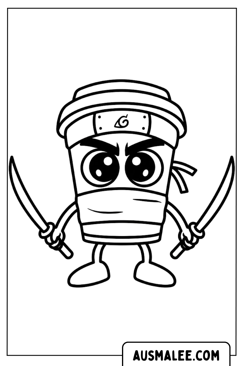 Coloriage Cappuccino Assassino Ninja