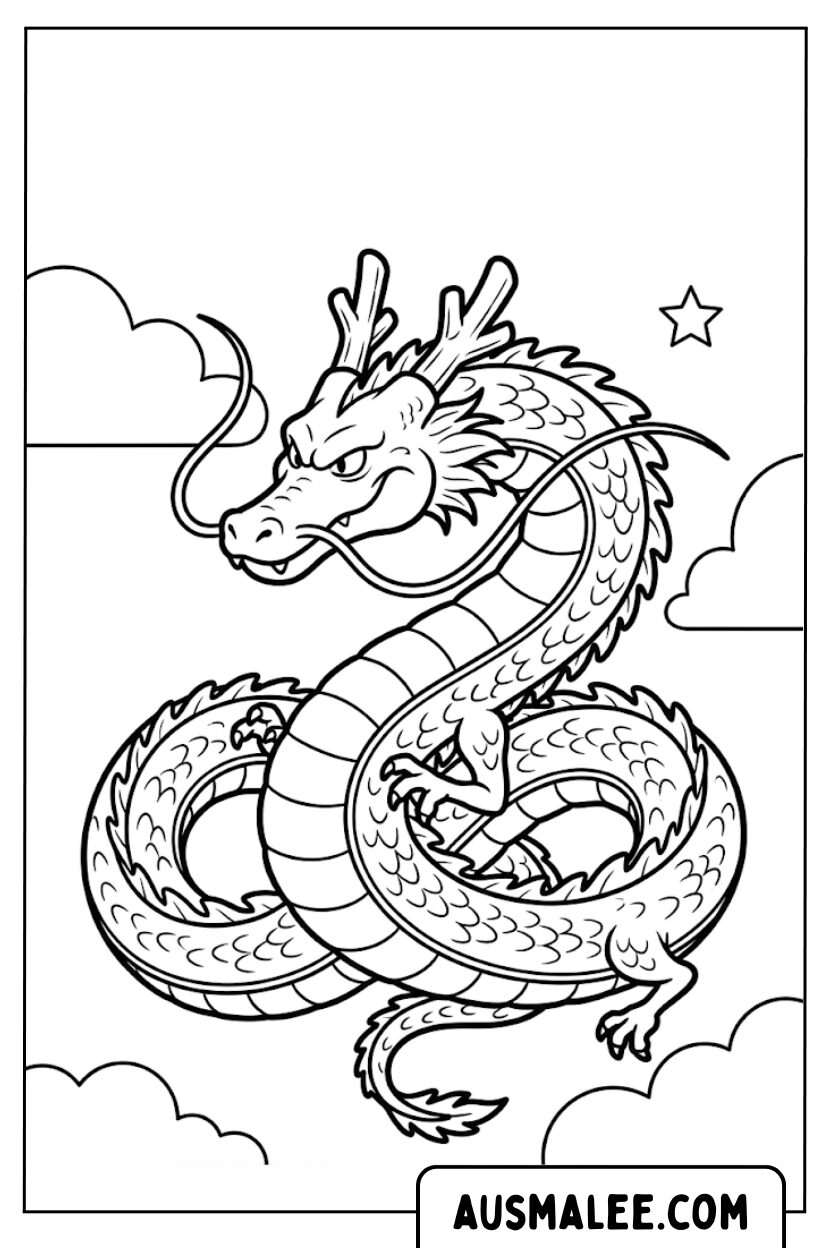 Coloriage Dragon maléfique pour Colorier