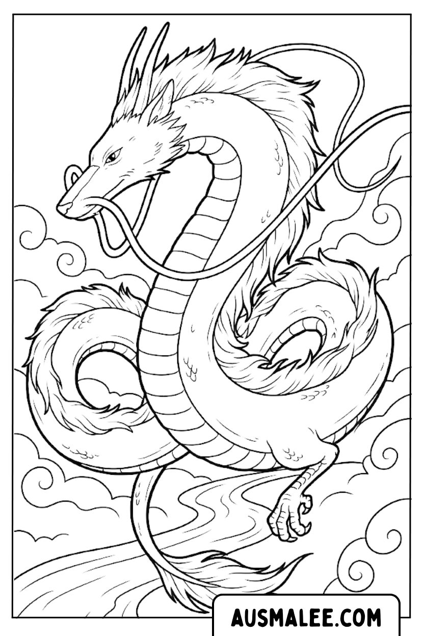 Coloriage Dragon Haku