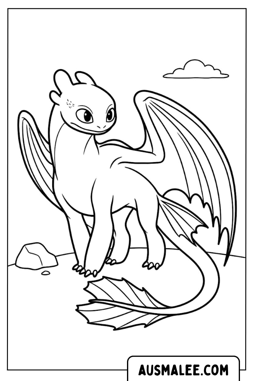 Coloriage - Dragon édenté