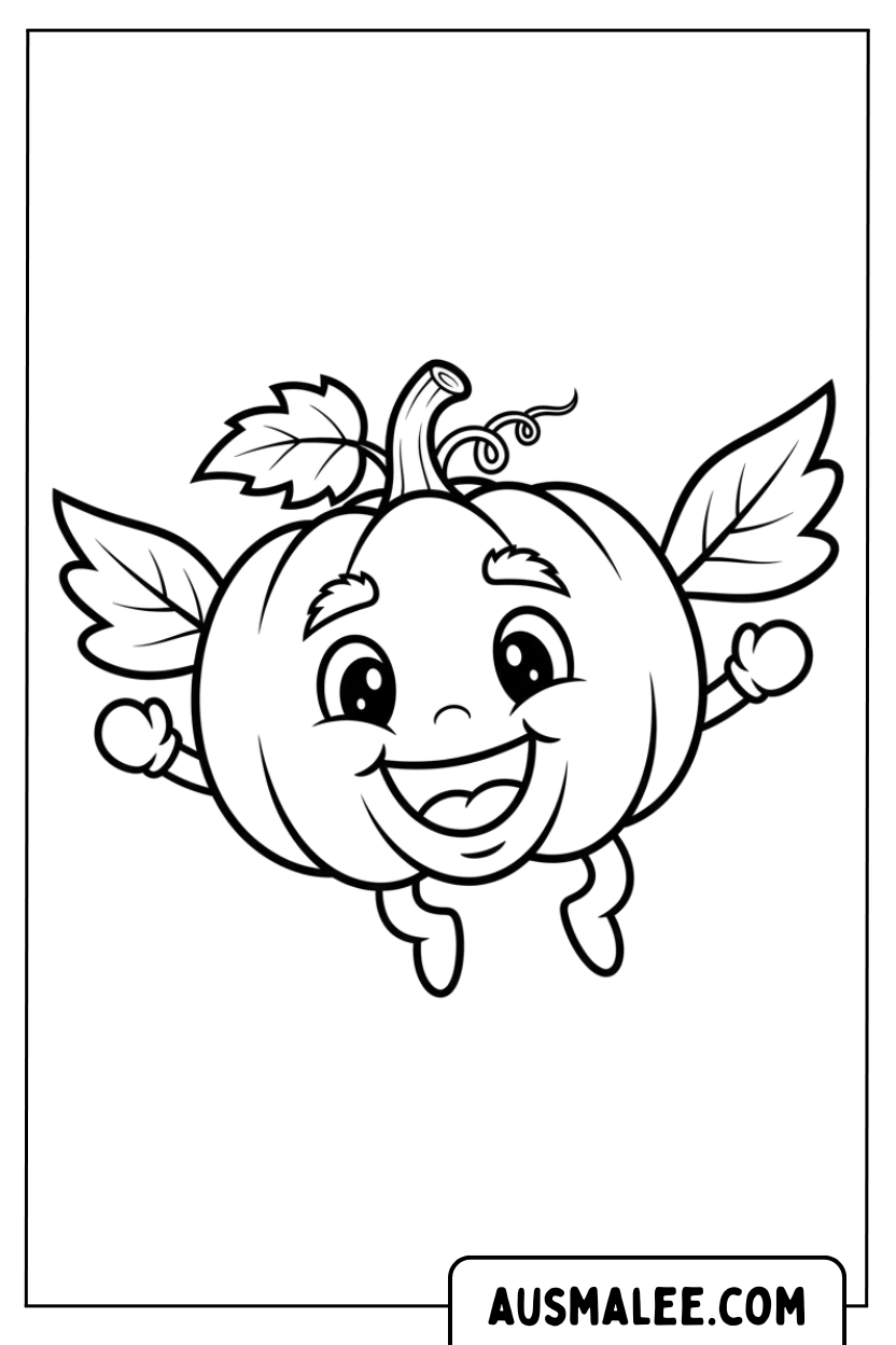 Coloriage mouches citrouilles