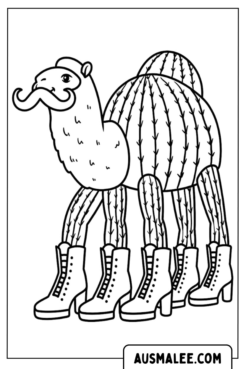 Coloriage Lirilì Larilà bottines camel