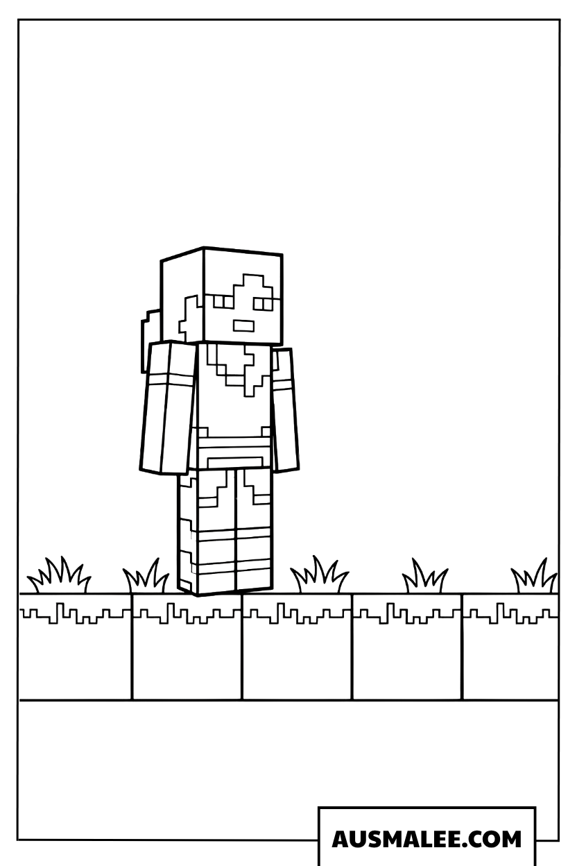 Ausmalbild Minecraft Charakter Skin