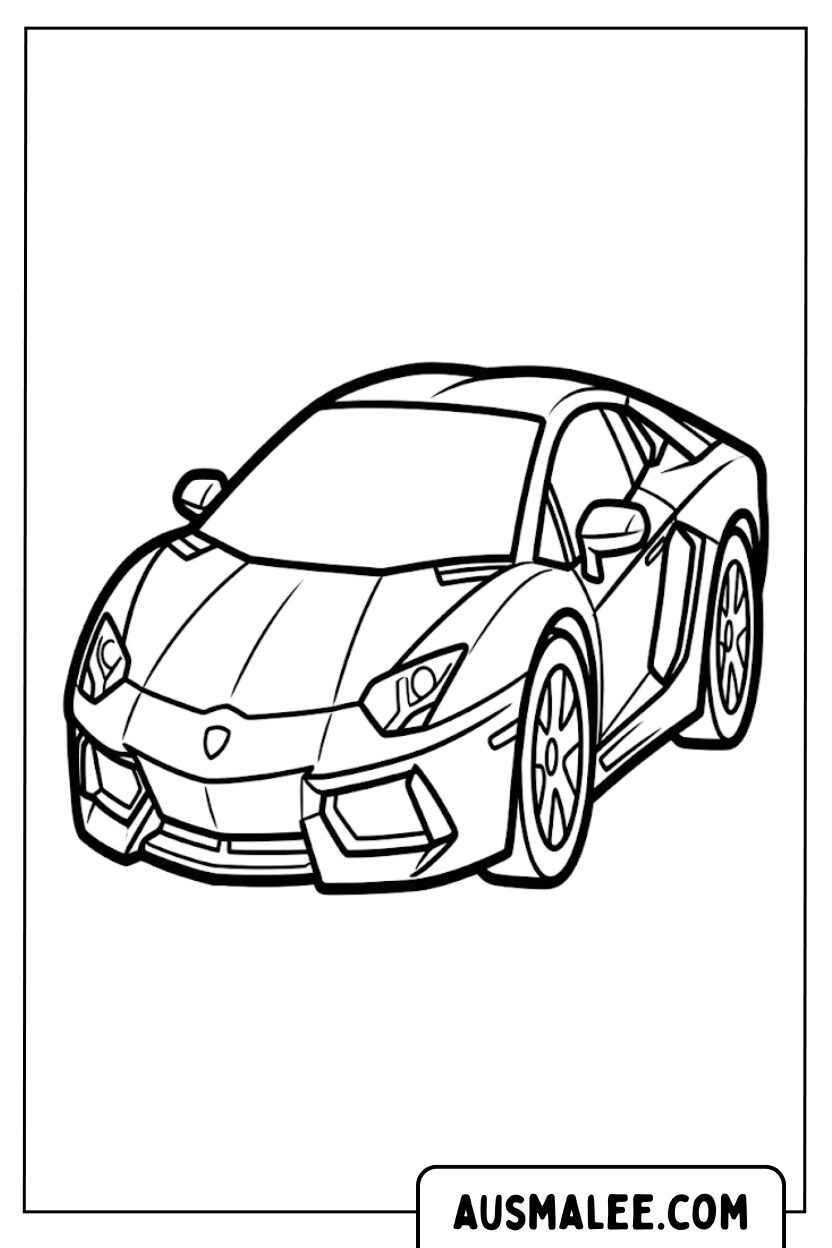 Lamborghini Aventador coloring pages