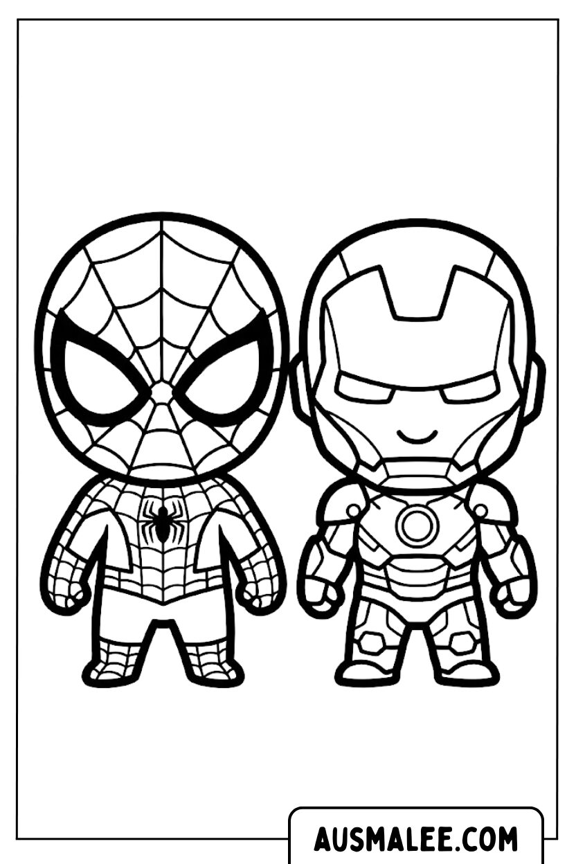 Spidey Iron Man kleurplaten