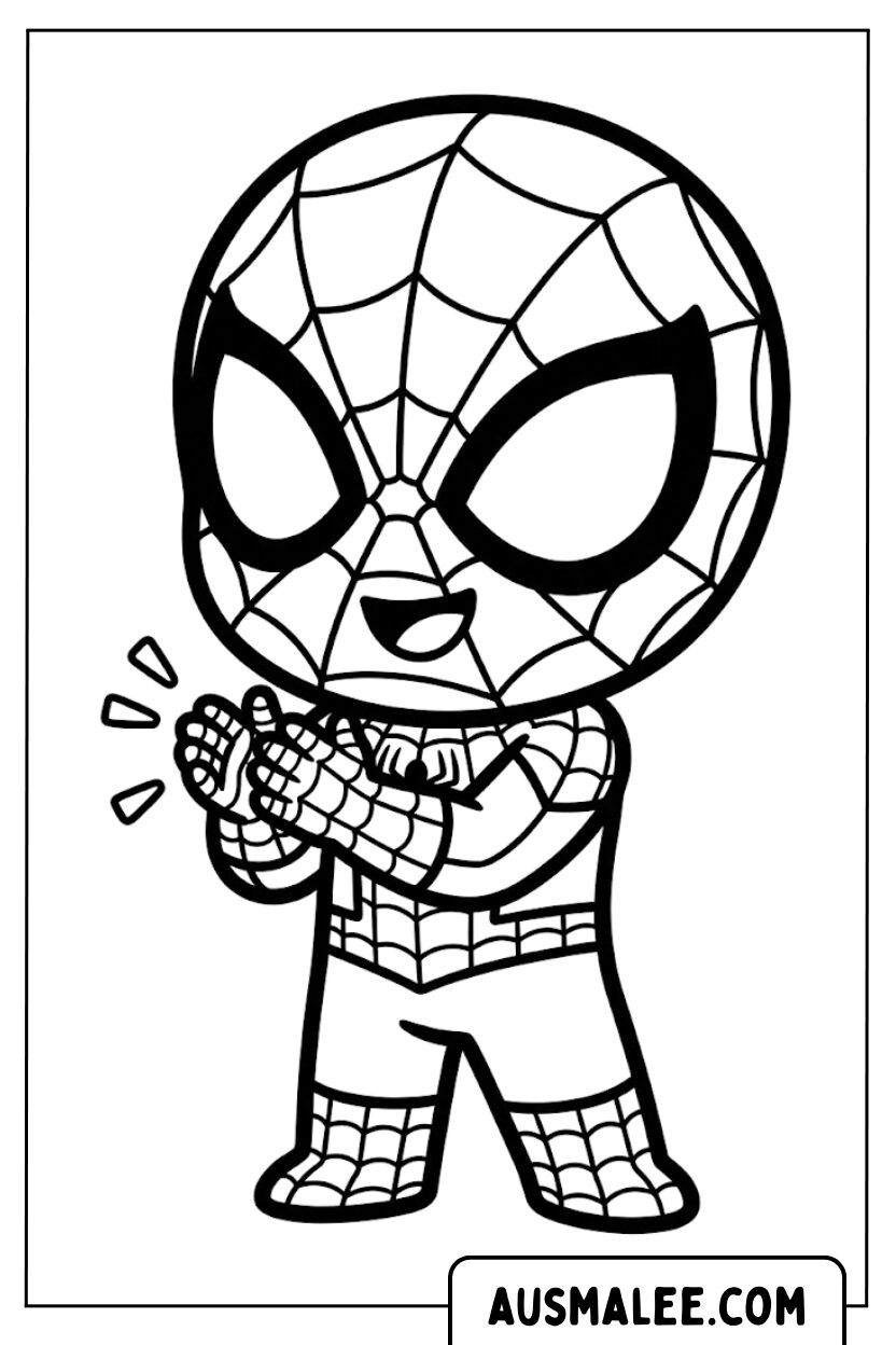Spidey klappen kleurplaten