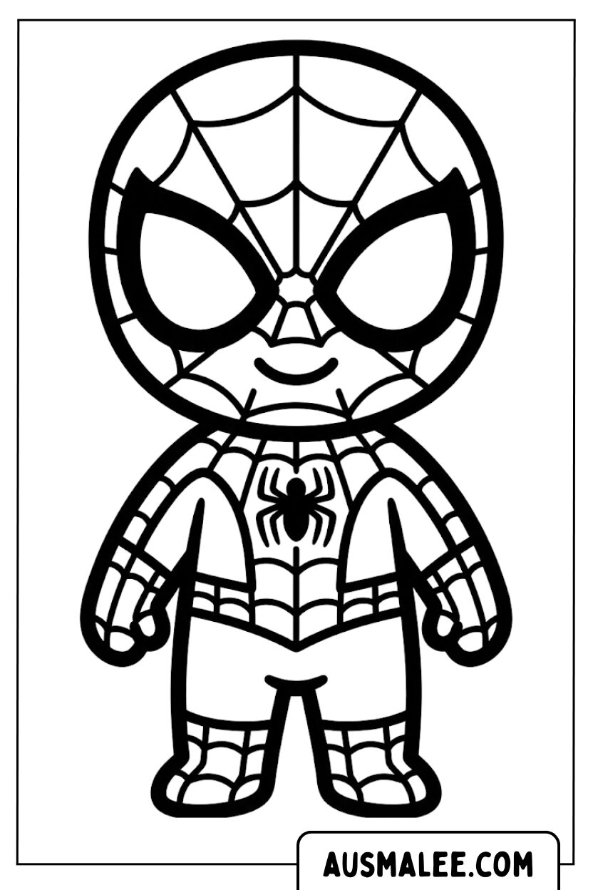 Spidey staande kleurplaten