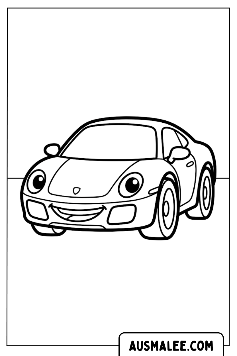 Sports Car Coloring Pages Funny