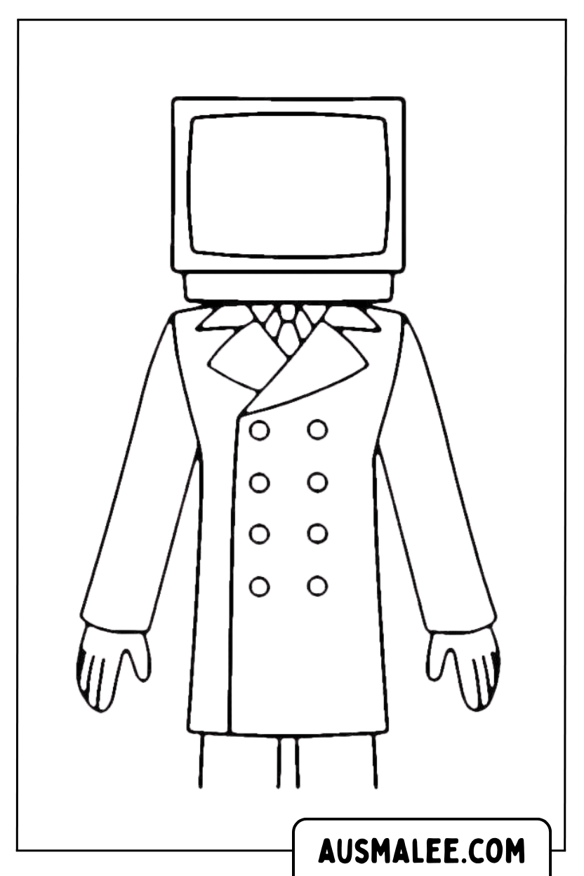TV man jas kleurplaten