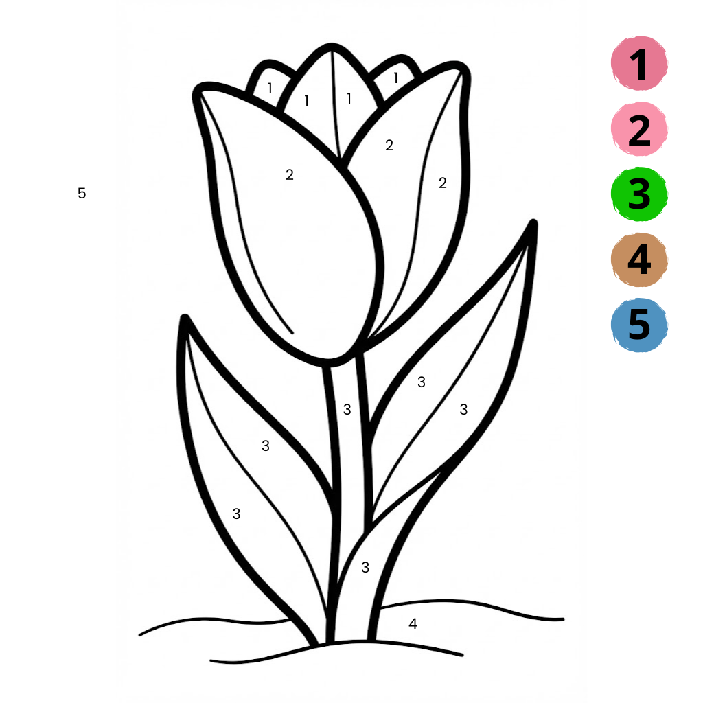 Bloemen om in te kleuren