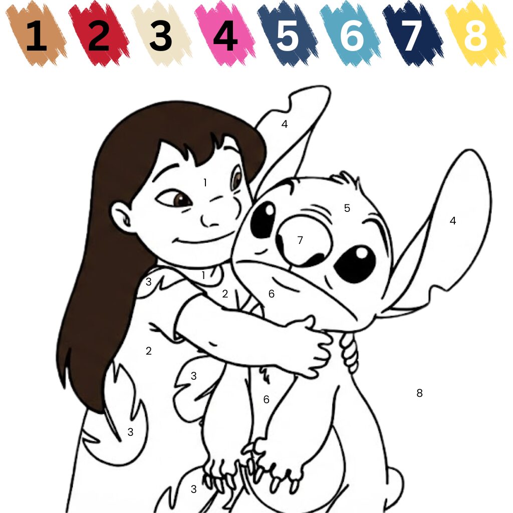 Lilo en Stitch om in te kleuren