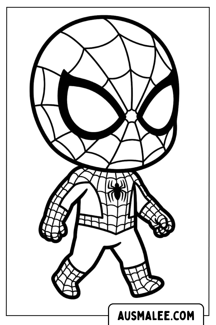 Spidey wandelende kleurplaten
