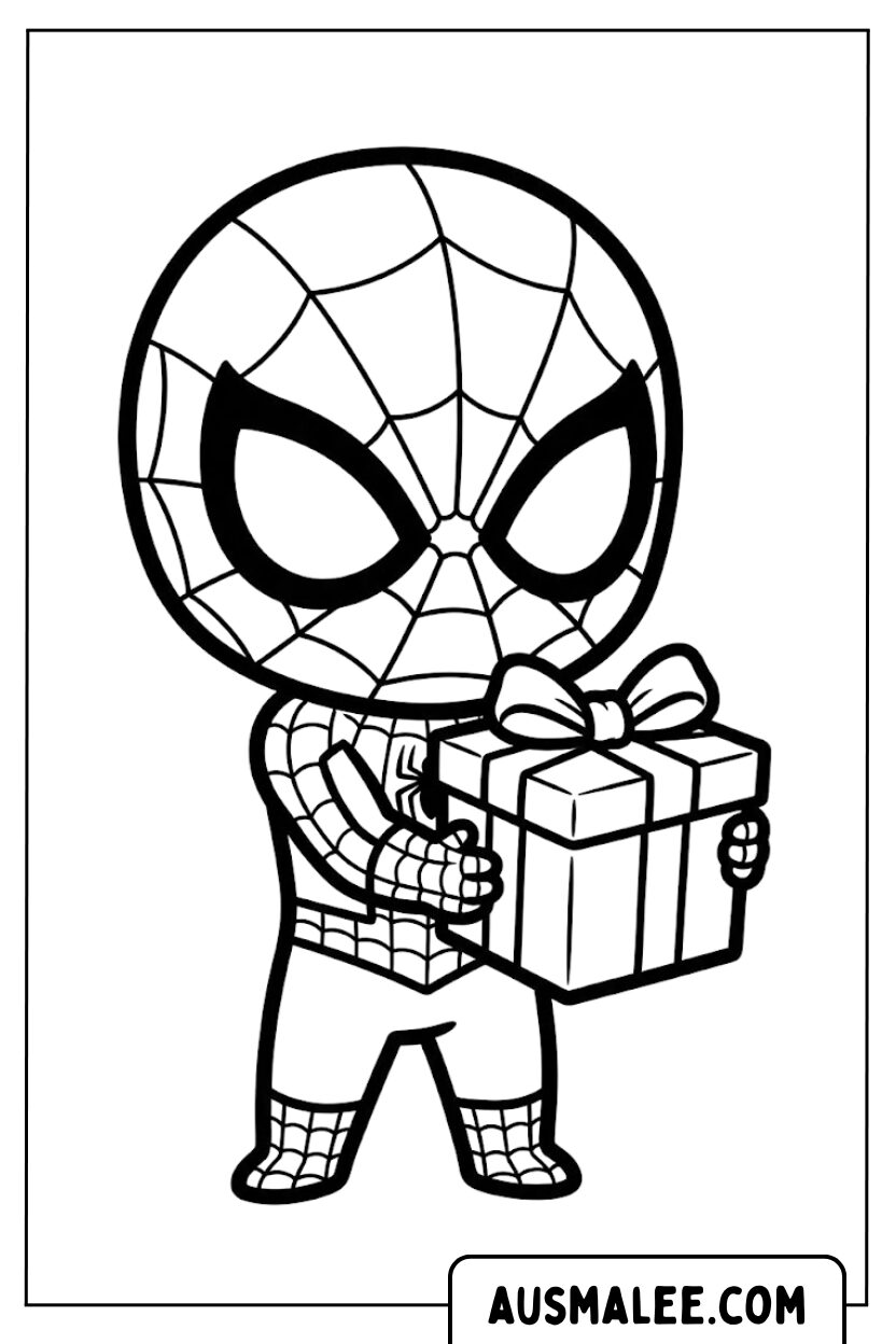 Kleurplaten Spidey cadeau