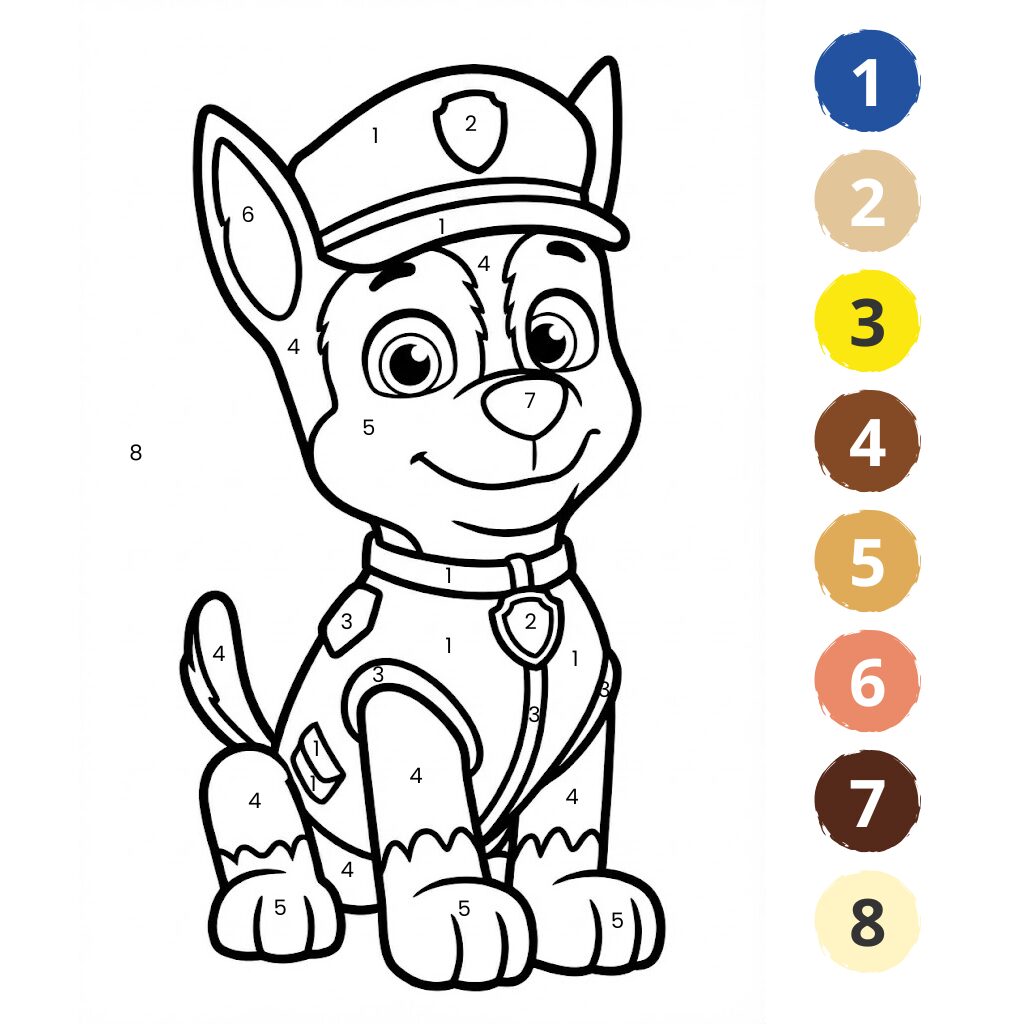 Paw Patrol to color