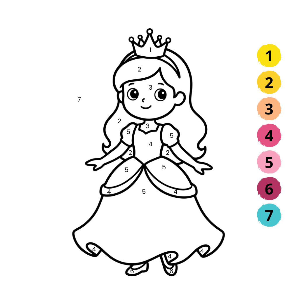 Prinzessin zum Ausmalen