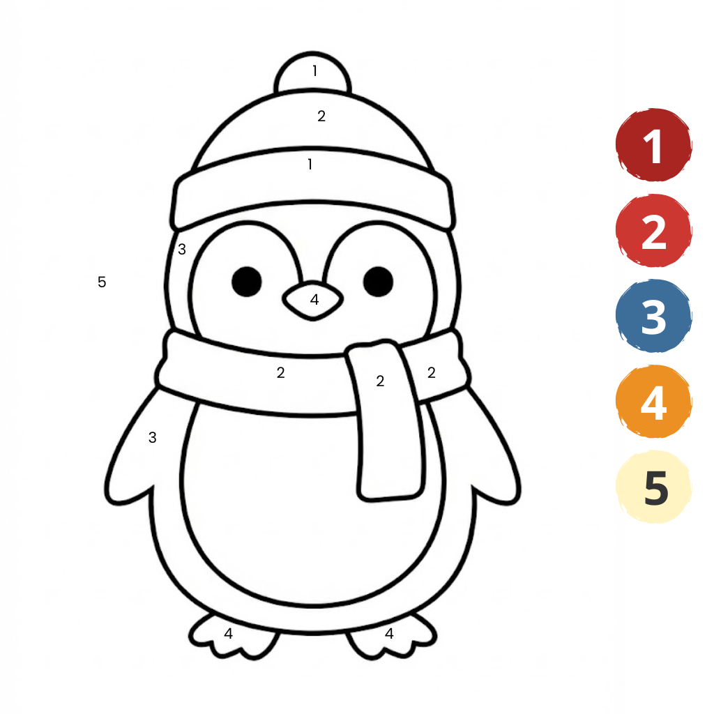 L'hiver à colorier