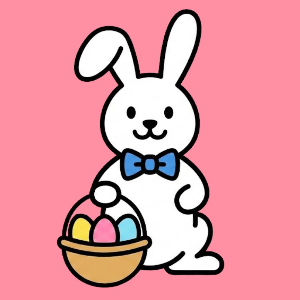 Coloriage lapin de Pâques