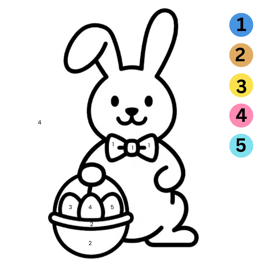 lapin de Pâques à colorier