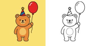 Coloriage d'anniversaire