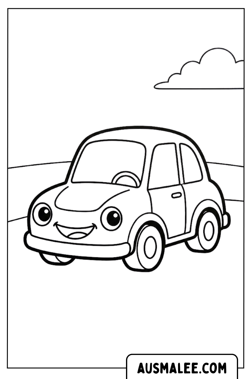 Coloriages de dessins animés de voitures